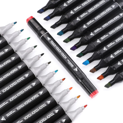 80-Color Dual Tip Alcohol Markers Set – Professional Art & Drawing Markers
